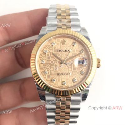 (EW) Rolex Datejust II Gold Micor Face Jubilee Watch ETA 3255 Movement